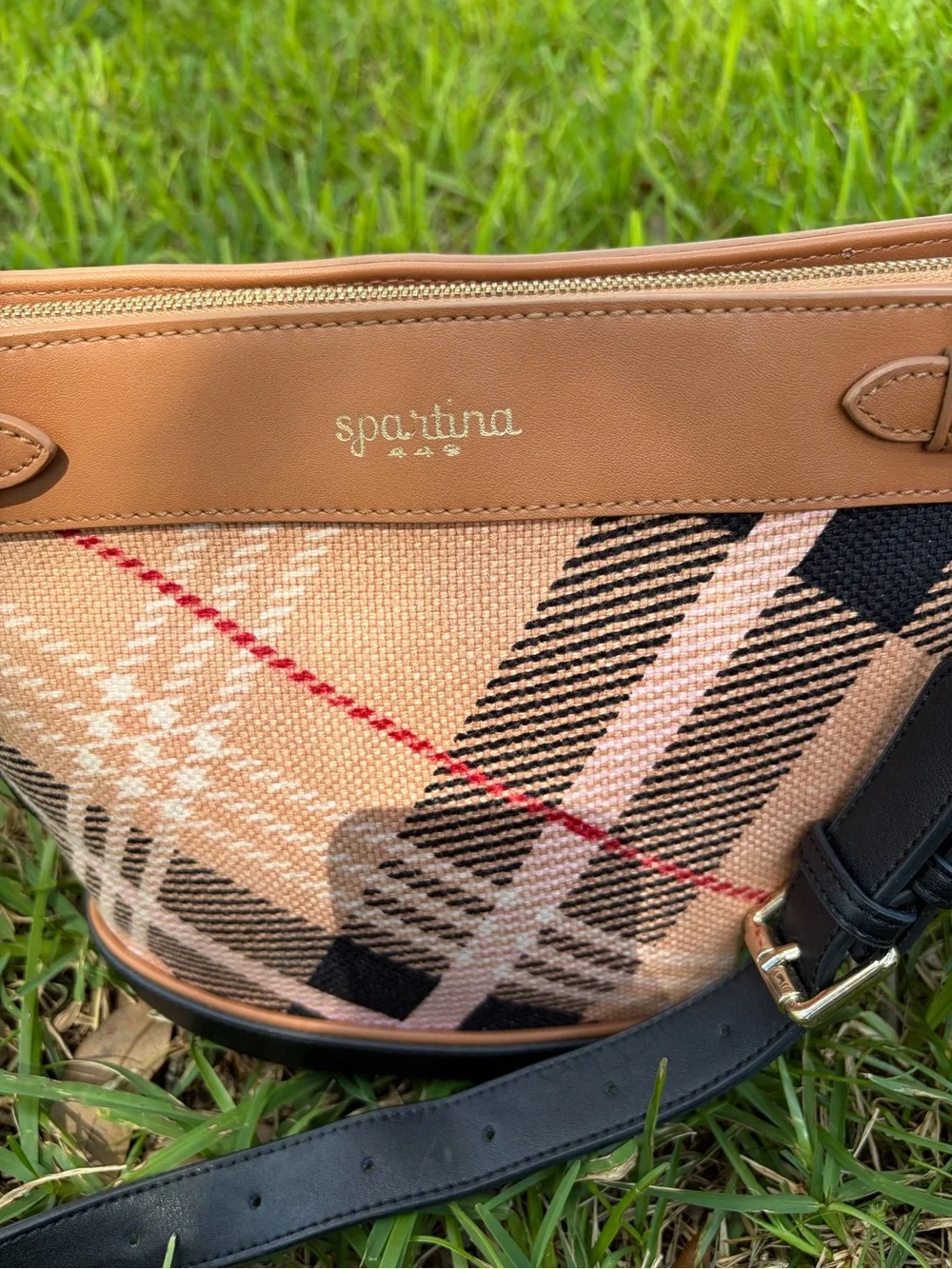 Spartina 449 Daufuskie Nova Plaid Check Shoulder Bag